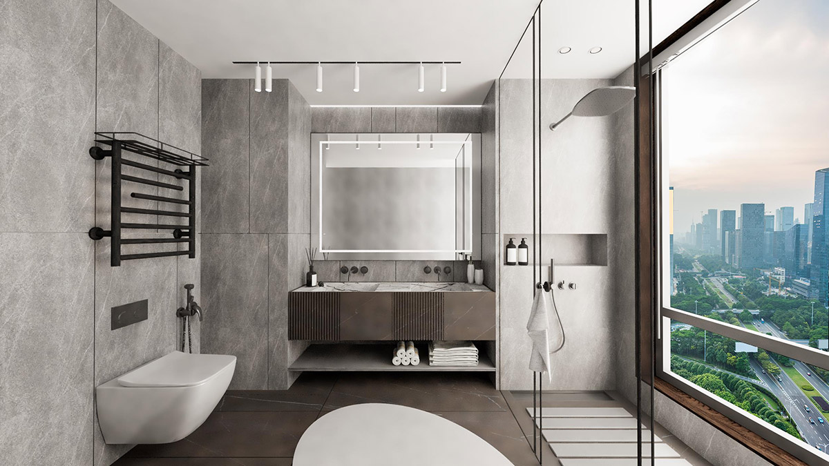Small Bathroom, Fully Equipped &mdash; Don&rsquo;t "Randomly Choose" the Installation Position of Electric Heated Towel Racks